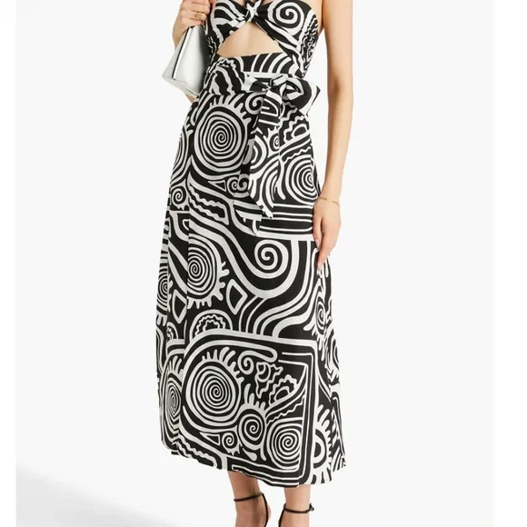 Mara Hoffman | Dresses | Mara Hoffman Paula Twotone Printed Tencel And  Linenblend Midi Wrap Dress | Poshmark